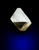 Diamond (0.09 carat pale-brown octahedral crystal) from Mirny, Republic of Sakha, Siberia, Russia