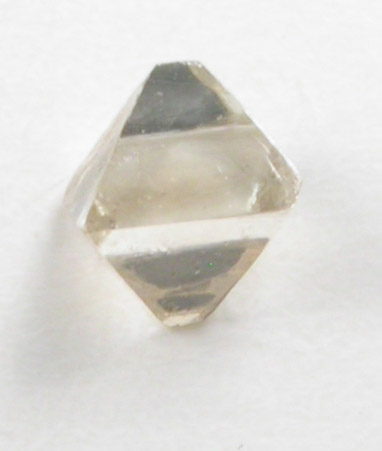 Diamond (0.10 carat pale-brown octahedral crystal) from Mirny, Republic of Sakha, Siberia, Russia