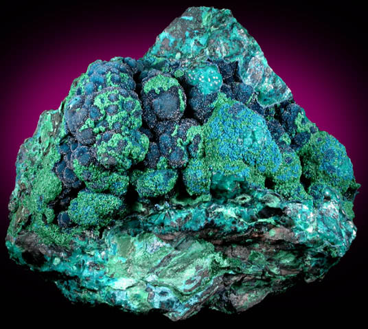 Cornetite, Malachite, Chrysocolla from L'Etoile du Congo Mine, Lubumbashi, Katanga Copperbelt, Haut-Katanga Province, Democratic Republic of the Congo (Type Locality for Cornetite)