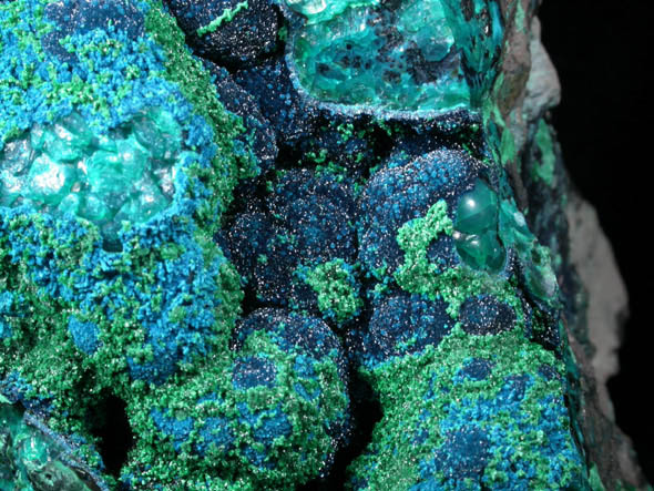 Cornetite, Malachite, Chrysocolla from L'Etoile du Congo Mine, Lubumbashi, Katanga Copperbelt, Haut-Katanga Province, Democratic Republic of the Congo (Type Locality for Cornetite)