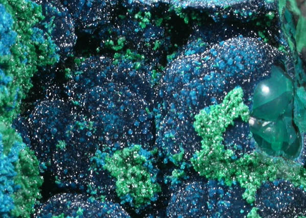 Cornetite, Malachite, Chrysocolla from L'Etoile du Congo Mine, Lubumbashi, Katanga Copperbelt, Haut-Katanga Province, Democratic Republic of the Congo (Type Locality for Cornetite)