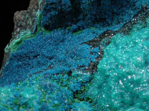 Cornetite, Malachite, Chrysocolla from L'Etoile du Congo Mine, Lubumbashi, Katanga Copperbelt, Haut-Katanga Province, Democratic Republic of the Congo (Type Locality for Cornetite)