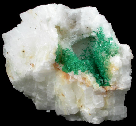 Cornwallite on Barite from Grube Clara, Oberwolfach, Schwarzwald, Baden-Wrttemberg, Germany