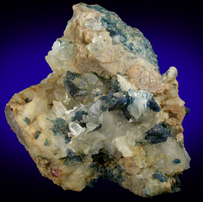 Whiteite-(CaFeMg), Lazulite, Quartz from Rapid Creek, 70 km northwest of Aklavik, Yukon, Canada