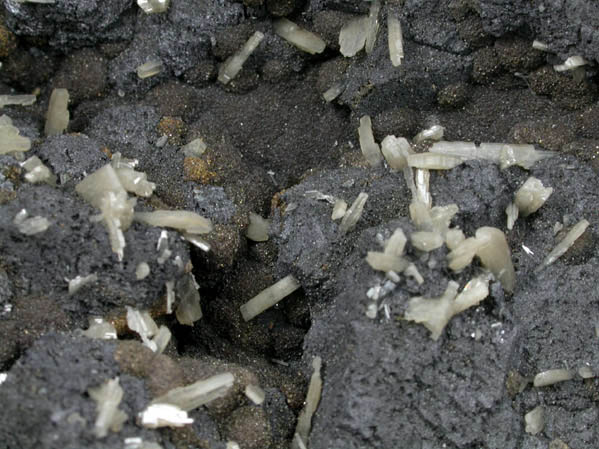 Cerussite on Galena from Trzebionka Mine, Trzebinia, Chrzanw District, Poland