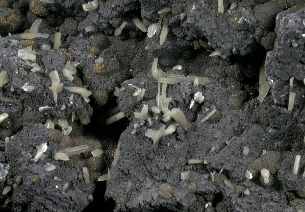 Cerussite on Galena from Trzebionka Mine, Trzebinia, Chrzanw District, Poland