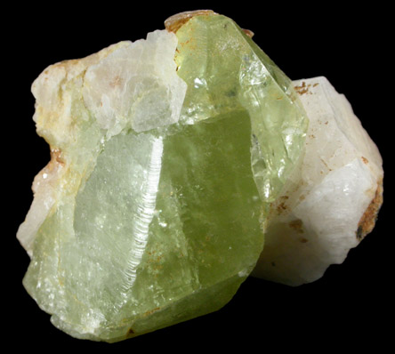 Brazilianite on Albite from Lavra do Telrio, Linpolis, Divino das Laranjeras, Minas Gerais, Brazil