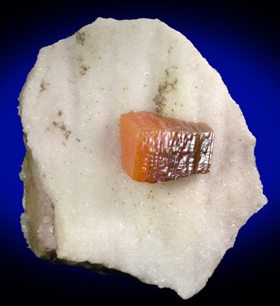 Wulfenite on Calcite from Sierra de Los Lamentos, Chihuahua, Mexico