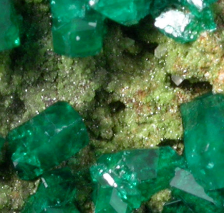 Dioptase with Fornacite from Reneville, Kindanba District, Pool Department, Republic of Congo (Type Locality for Fornacite)