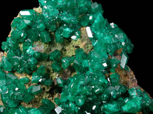 Dioptase with Fornacite from Reneville, Kindanba District, Pool Department, Republic of Congo (Type Locality for Fornacite)