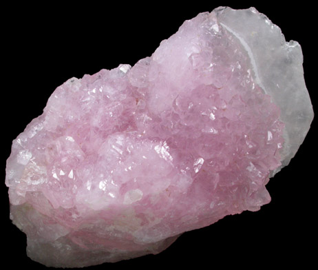 Quartz var. Rose Quartz Crystals from Lavra da Ilha, Taquaral, Jequitinhonha River, Minas Gerais, Brazil