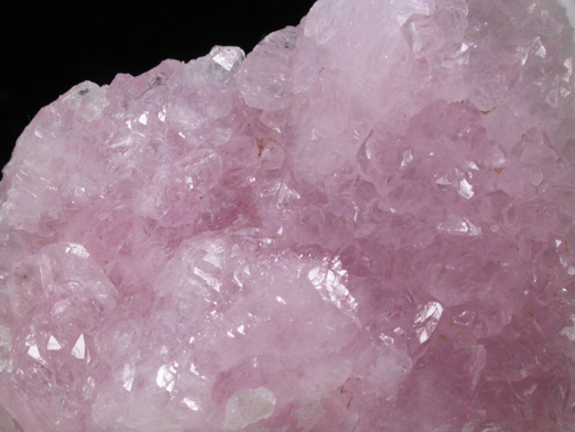 Quartz var. Rose Quartz Crystals from Lavra da Ilha, Taquaral, Jequitinhonha River, Minas Gerais, Brazil