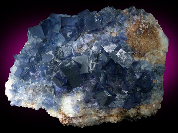 Fluorite on Quartz from Blanchard Mine, Hansonburg District, 8.5 km south of Bingham, Socorro County, New Mexico