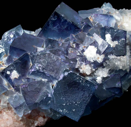 Fluorite on Quartz from Blanchard Mine, Hansonburg District, 8.5 km south of Bingham, Socorro County, New Mexico