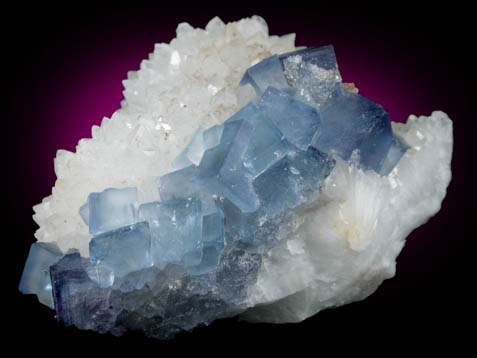 Fluorite on Quartz from Blanchard Mine, Hansonburg District, 8.5 km south of Bingham, Socorro County, New Mexico