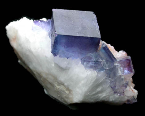 Fluorite on Quartz from Blanchard Mine, Hansonburg District, 8.5 km south of Bingham, Socorro County, New Mexico