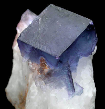 Fluorite on Quartz from Blanchard Mine, Hansonburg District, 8.5 km south of Bingham, Socorro County, New Mexico