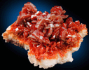 Vanadinite over Barite from Mibladen, Haute Moulouya Basin, Zeida-Aouli-Mibladen belt, Midelt Province, Morocco