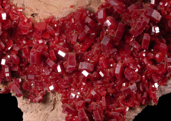 Vanadinite from Mibladen, Haute Moulouya Basin, Zeida-Aouli-Mibladen belt, Midelt Province, Morocco