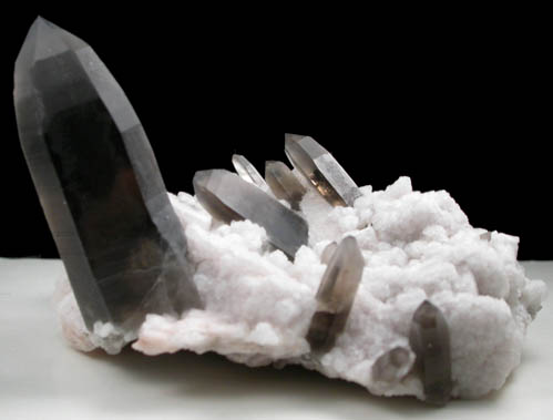 Quartz var. Smoky Quartz on Microcline from Smoky Hawk Claim, Florissant, Teller County, Colorado