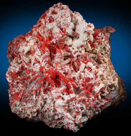 Crocoite and Gibbsite from Adelaide Mine, Dundas, Tasmania, Australia