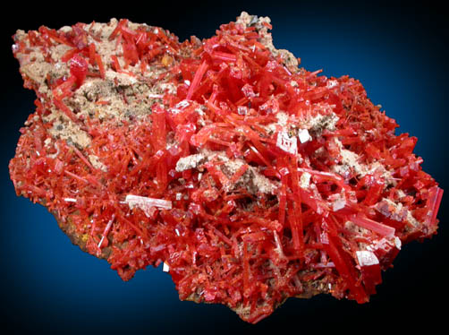 Crocoite with Gibbsite from Adelaide Mine, Dundas, Tasmania, Australia