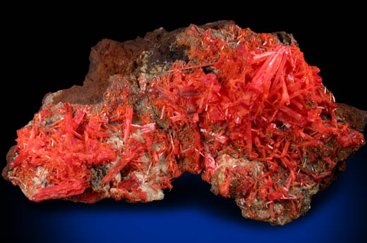 Crocoite with Gibbsite from Adelaide Mine, Dundas, Tasmania, Australia