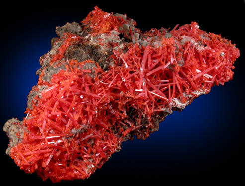 Crocoite with Gibbsite from Adelaide Mine, Dundas, Tasmania, Australia