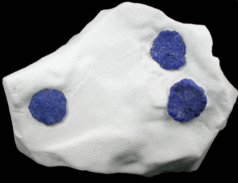 Azurite in clay matrix from Malbunka Mine, Areyonga, Northern Territory, Australia