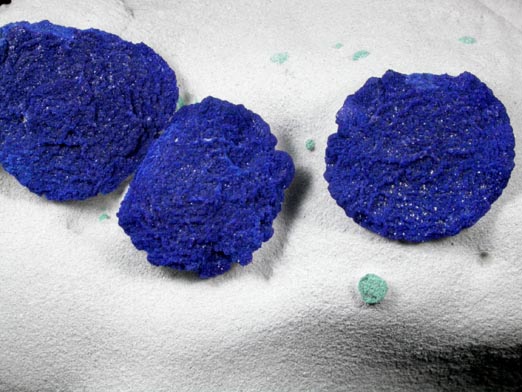 Azurite in clay matrix from Malbunka Mine, Areyonga, Northern Territory, Australia