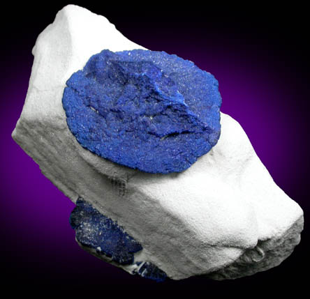 Azurite in clay matrix from Malbunka Mine, Areyonga, Northern Territory, Australia