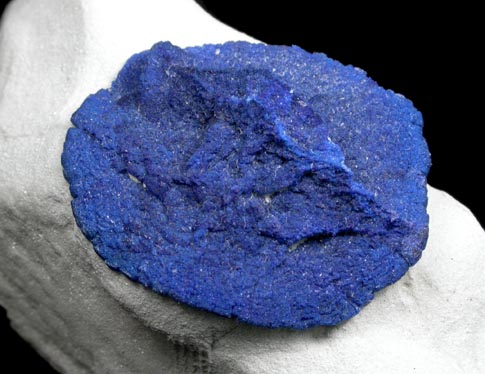 Azurite in clay matrix from Malbunka Mine, Areyonga, Northern Territory, Australia