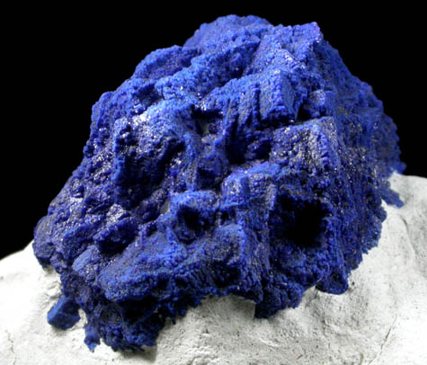 Azurite in clay matrix from Malbunka Mine, Areyonga, Northern Territory, Australia