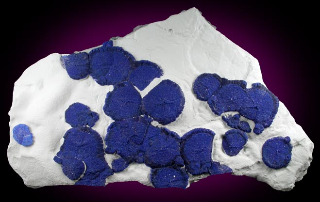 Azurite in clay matrix from Malbunka Mine, Areyonga, Northern Territory, Australia