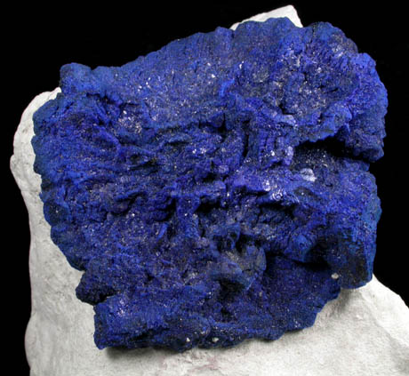 Azurite in clay matrix from Malbunka Mine, Areyonga, Northern Territory, Australia