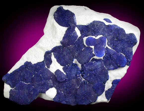 Azurite in clay matrix from Malbunka Mine, Areyonga, Northern Territory, Australia