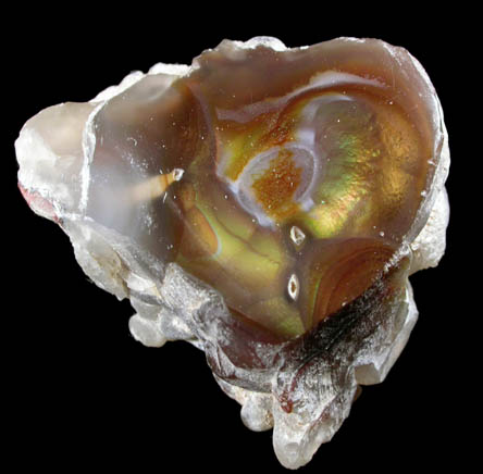 Quartz var. Fire Agate from Calvillo, Aguascalientes, Mexico