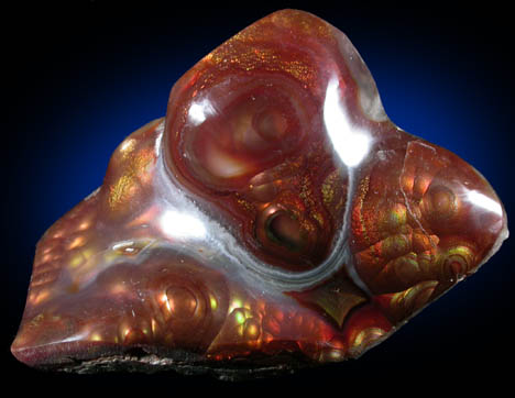 Quartz var. Fire Agate from Calvillo, Aguascalientes, Mexico