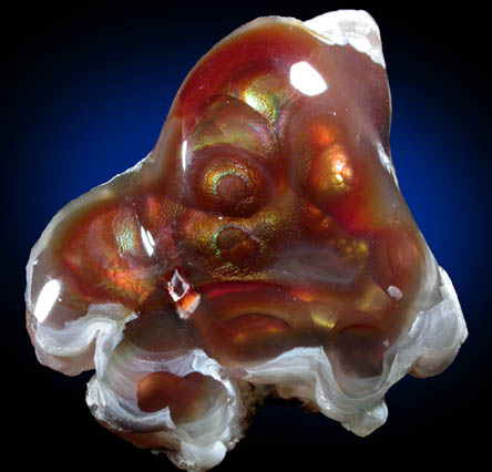 Quartz var. Fire Agate from Calvillo, Aguascalientes, Mexico