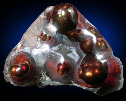 Quartz var. Fire Agate from Calvillo, Aguascalientes, Mexico