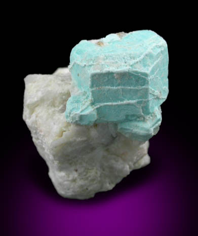 Turquoise pseudomorph after Beryl from Apache Canyon Mines, West Camp, Turquoise Mountains near Baker, California