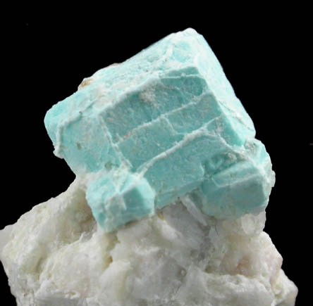 Turquoise pseudomorph after Beryl from Apache Canyon Mines, West Camp, Turquoise Mountains near Baker, California