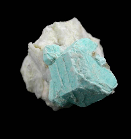 Turquoise pseudomorph after Beryl from Apache Canyon Mines, West Camp, Turquoise Mountains near Baker, California