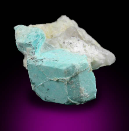 Turquoise pseudomorph after Beryl from Apache Canyon Mines, West Camp, Turquoise Mountains near Baker, California