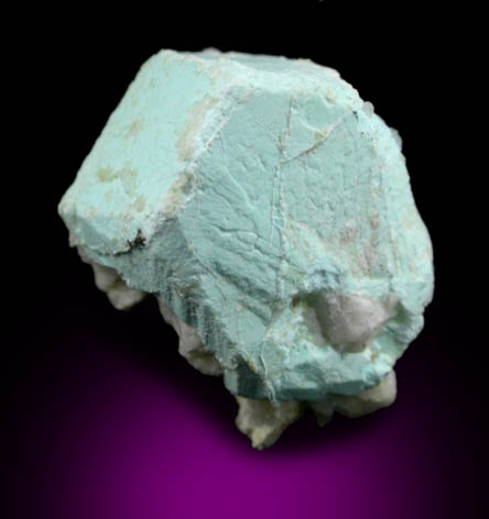 Turquoise pseudomorph after Beryl from Apache Canyon Mines, West Camp, Turquoise Mountains near Baker, California