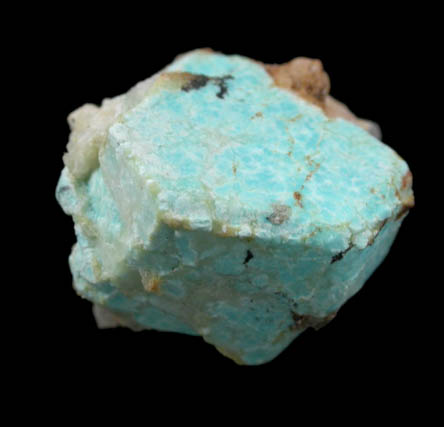 Turquoise pseudomorph after Beryl from Apache Canyon Mines, West Camp, Turquoise Mountains near Baker, California