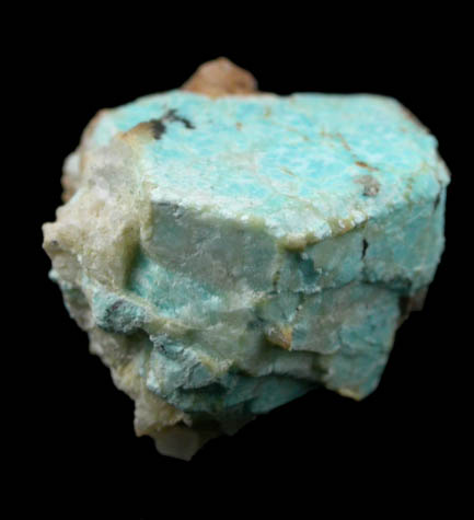 Turquoise pseudomorph after Beryl from Apache Canyon Mines, West Camp, Turquoise Mountains near Baker, California