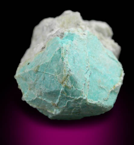 Turquoise pseudomorph after Beryl from Apache Canyon Mines, West Camp, Turquoise Mountains near Baker, California