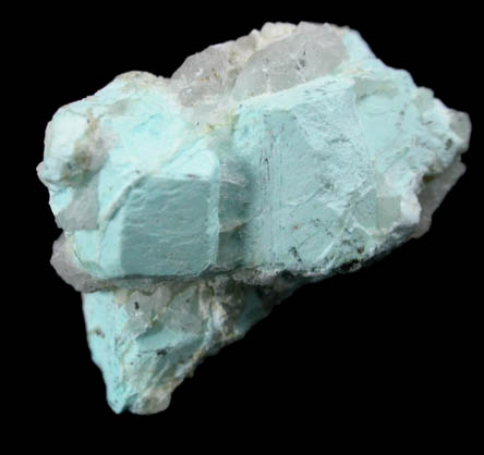 Turquoise pseudomorph after Beryl from Apache Canyon Mines, West Camp, Turquoise Mountains near Baker, California