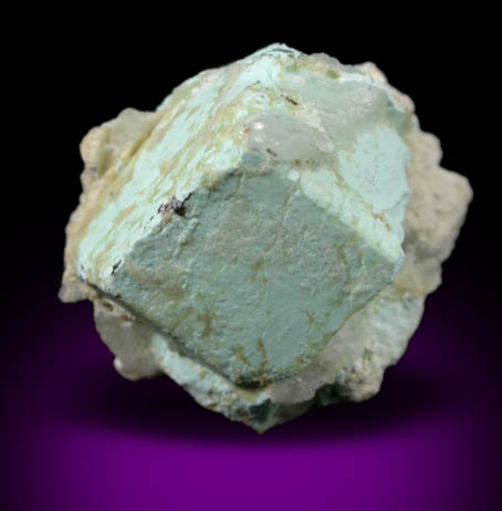 Turquoise pseudomorph after Beryl from Apache Canyon Mines, West Camp, Turquoise Mountains near Baker, California